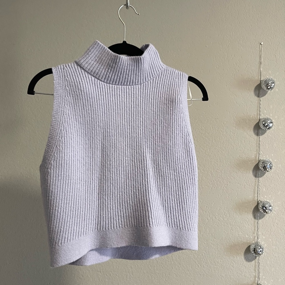 Zara cropped knit vest 💜